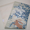 跳ねうさぎの夏名古屋帯　帯裏