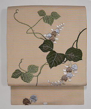 葛の刺繍夏名古屋帯