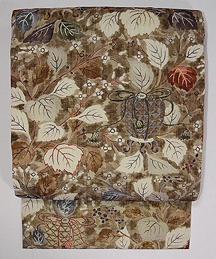 麻地秋野に虫かごの夏帯