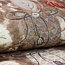 麻地秋野に虫かごの夏帯　質感・風合