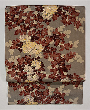 白菊の錦紗地名古屋帯