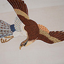 白地鷹の刺繍名古屋帯　質感・風合