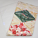 松に梅菱文様の名古屋帯 帯裏