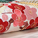 松に梅菱文様の名古屋帯 質感・風合