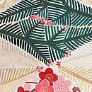 松に梅菱文様の名古屋帯 質感・風合