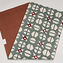 浦野理一作 糸巻き柄型染めの名古屋帯　帯裏