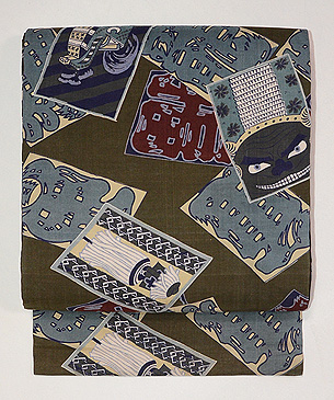 短冊文様名古屋帯