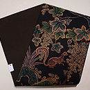 葡萄にリスの名古屋帯　帯裏