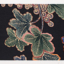 葡萄にリスの名古屋帯　前柄