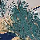 川辺に若松の袋帯 質感・風合