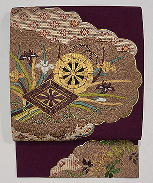 絽刺しの名古屋帯