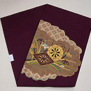 絽刺しの名古屋帯　帯裏