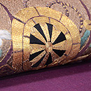 絽刺しの名古屋帯　質感・風合