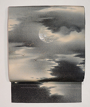 月に叢雲名古屋帯