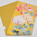 黄色大輪菊の名古屋帯 帯裏