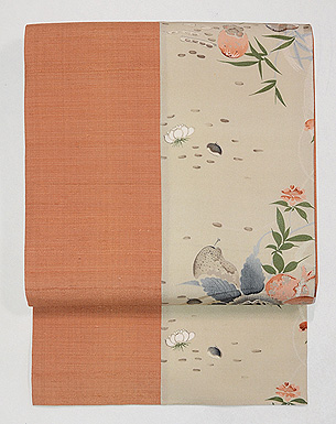 秋の実り染め分けの名古屋帯