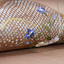 横笛の刺繍名古屋帯 質感・風合