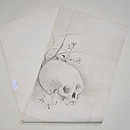 しゃれこうべの名古屋帯 帯裏