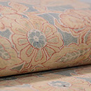 洋花文様和更紗の名古屋帯　質感・風合