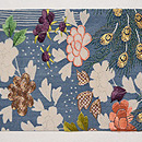 幽谷に孔雀文様名古屋帯　前柄