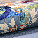 幽谷に孔雀文様名古屋帯　質感・風合