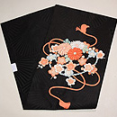 黒地くす玉文様名古屋帯　帯裏