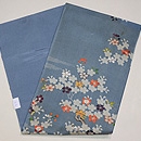 藍地山桜の図小袖くずし名古屋帯　帯裏