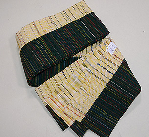 浦野理一作 二色使い半幅帯