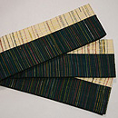 浦野理一作 二色使い半幅帯　質感・風合