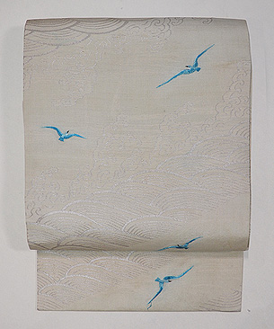 波千鳥の名古屋帯