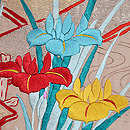 八つ橋文様刺繍名古屋帯　質感・風合