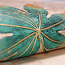 楓散らし刺繍名古屋帯　質感・風合