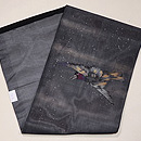 鴉刺繍の名古屋帯　帯裏