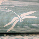 紅梅地トンボの名古屋帯　質感・風合