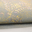 浦野理一作 シダ文様縮緬名古屋帯 質感・風合