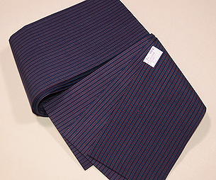 浦野理一作 藍色綿唐山半幅帯