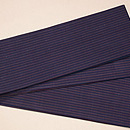 浦野理一作 藍色綿唐山半幅帯 質感・風合