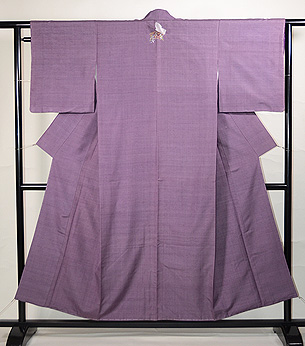 志村ふくみ作「紫無地紋入り」袷