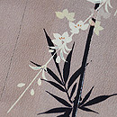 黒竹に桜の小紋　質感・風合