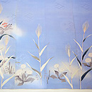 麦に春野の付下　質感・風合