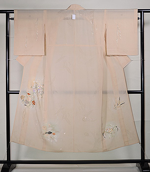 水辺のお花文様単衣付下