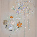 水辺のお花文様単衣付下　質感・風合