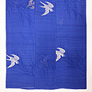 桔梗色ツバメの小紋単衣　上前