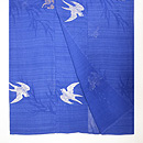 桔梗色ツバメの小紋単衣　上前