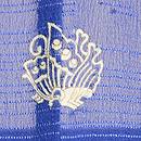 桔梗色ツバメの小紋単衣　背紋