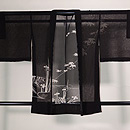 紅葉に川辺文様絽紗の羽織　正面