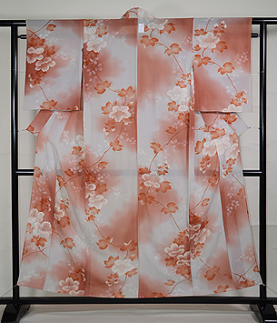 芙蓉文様単衣小紋