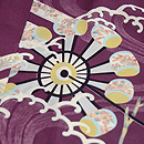 水紋に水車の単衣小紋　質感・風合