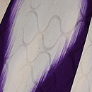 白に紫立湧文様単衣小紋　質感・風合