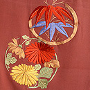 花丸紋の絵羽織　質感・風合